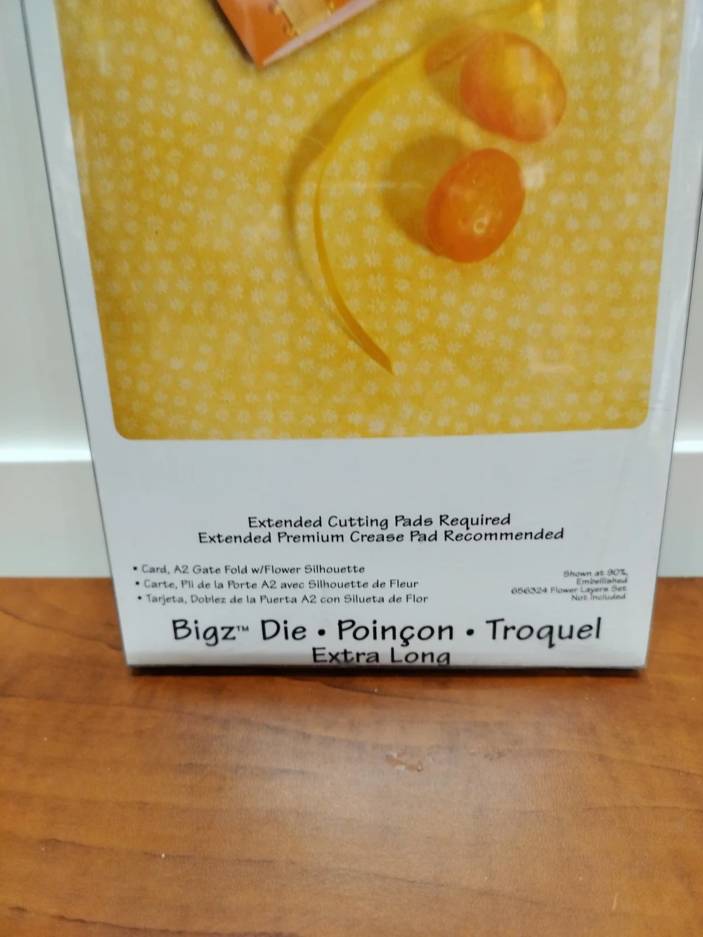 Sizzix Bigz Die Card, A2 Gate Fold W/Flower Silhouette Model 656328 XL 12